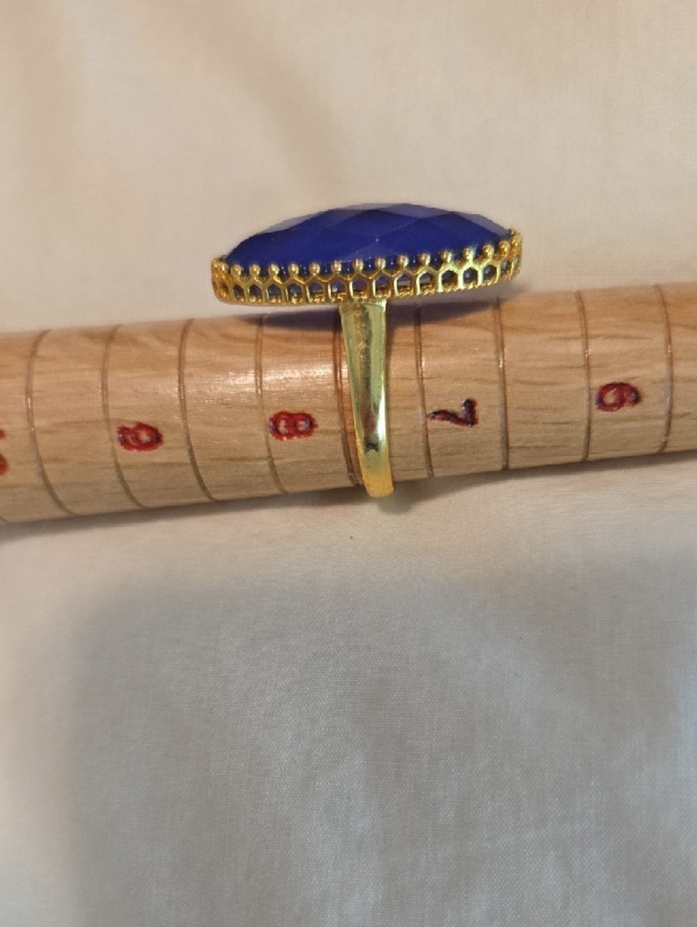 14K GOLD FILLED NATURAL TANZANITE RING - Picture 5 of 7